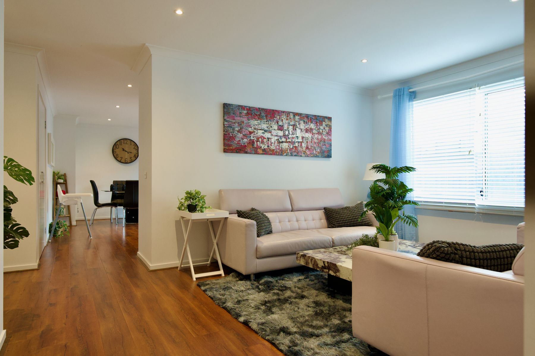 Open-plan living area with natural light