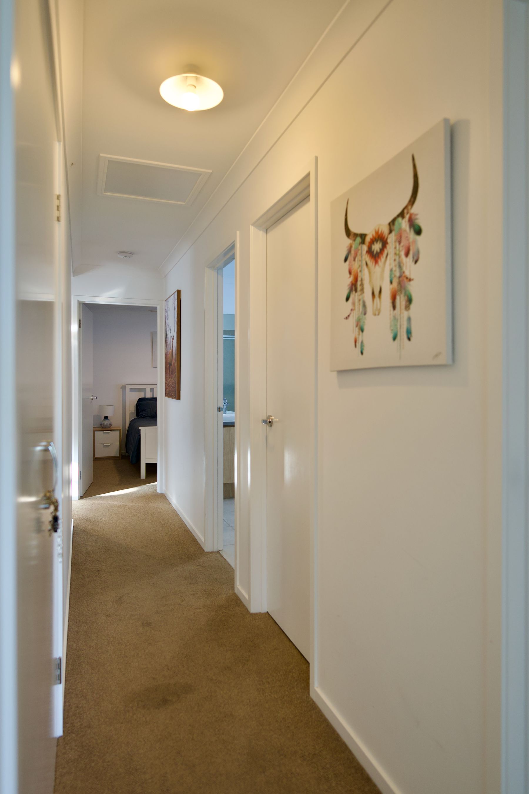 Hallway with framed prints