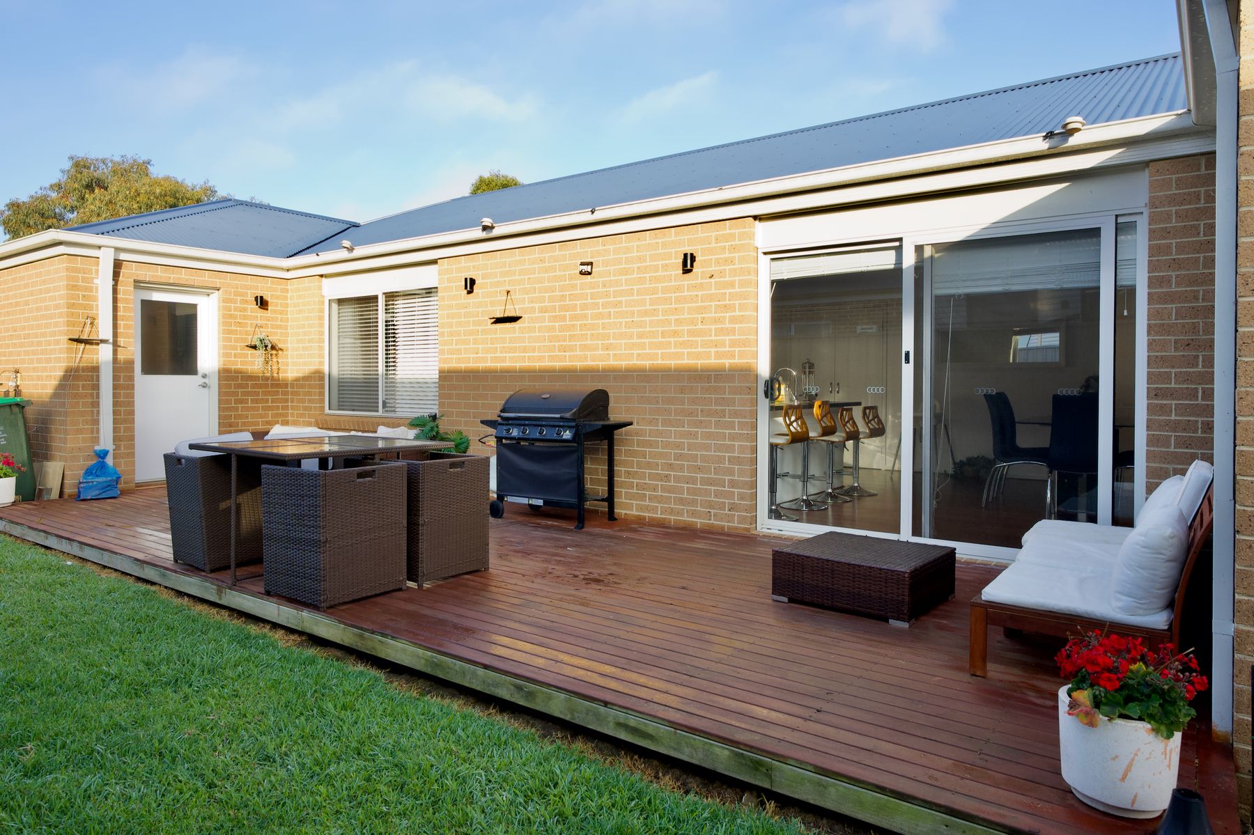 Back deck seating area